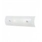 Applique Duet, verre givré et blanc, chrome poli, LED, 2 éclairages|Appliques murales|Luminaire Center