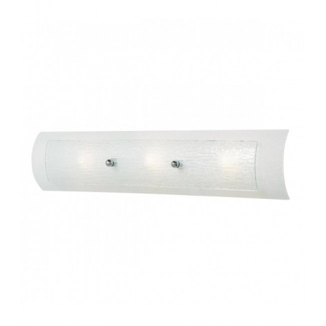 Applique Duet, 61 cm, verre givré et blanc, chrome poli, LED, 3 éclairages|Appliques murales|Luminaire Center
