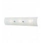 Applique Duet, 61 cm, verre givré et blanc, chrome poli, LED, 3 éclairages|Appliques murales|Luminaire Center