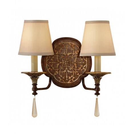 Applique Marcella, bronze oxydé et or, 2 ampoules|Appliques murales|Luminaire Center