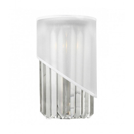 Applique Gigi, nickel poli, cristal, organza blanc|Appliques murales|Luminaire Center