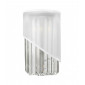 Applique Gigi, nickel poli, cristal, organza blanc|Appliques murales|Luminaire Center