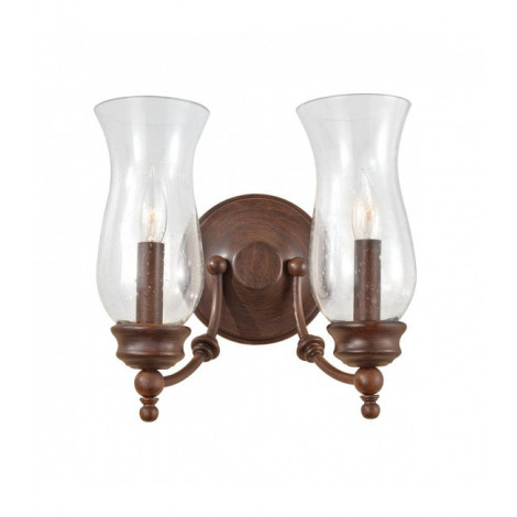 Applique Pickering Lane, Bronze et verre, 2 ampoules|Appliques murales|Luminaire Center