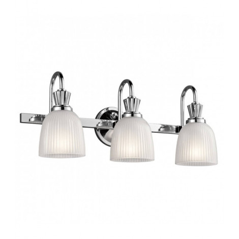 Applique Cora, chrome poli, verre, 3 LED|Appliques murales|Luminaire Center