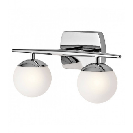 Applique Jasper, chrome poli, verre opale, 2 LED|Appliques murales|Luminaire Center