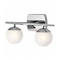 Applique Jasper, chrome poli, verre opale, 2 LED|Appliques murales|Luminaire Center