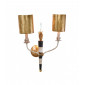 Applique Flambeau, noir et or, 2 ampoules|Appliques murales|Luminaire Center