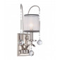 Applique Whitney, argent impérial, organza blanc et gris, décor cristal|Appliques murales|Luminaire Center