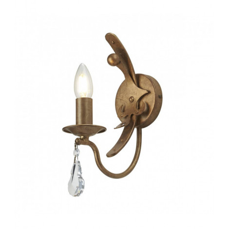 Applique Windsor, finition patine dorée, cristal|Appliques murales|Luminaire Center