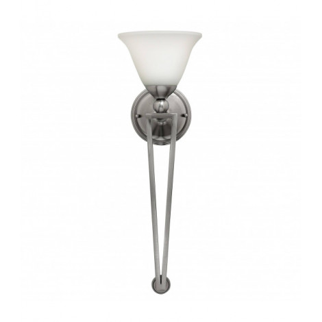 Torche Bolla, nickel brossé et verre, 1 ampoule|Appliques murales|Luminaire Center