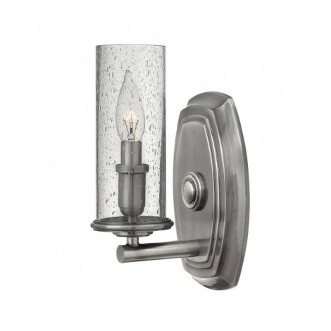 Applique Dakota, nickel antique et verre, 1 ampoule|Appliques murales|Luminaire Center