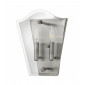 Applique Wingate, nickel antique et verre, 2 ampoules|Appliques murales|Luminaire Center