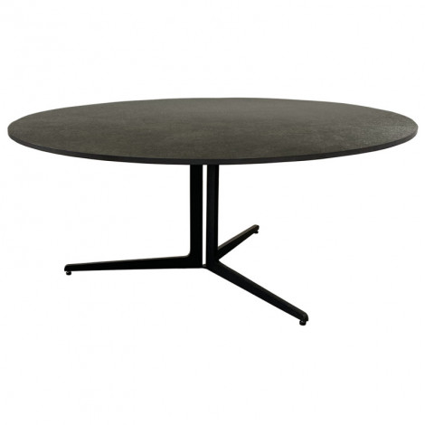 Table basse D.89 cm céramique gris anthracite et métal noir - TAMATOA|Table Basse|Meuble et moi
