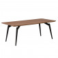 Table basse 120 cm plaquée bois de noyer et pieds métal noir - CARSON|Table Basse|Meuble et moi