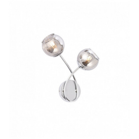 Applique Aerith, chrome et verre, 2 ampoules|Appliques murales|Luminaire Center