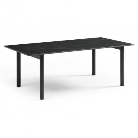 Table basse 120x60 cm céramique noir marbré pieds droits - INDIANA 09|Table Basse|Meuble et moi