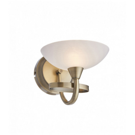 Applique Cagney, laiton antique et verre, 1 ampoule|Appliques murales|Luminaire Center