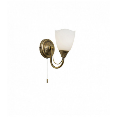 Applique Haughton, laiton antique et verre, 1 ampoule|Appliques murales|Luminaire Center