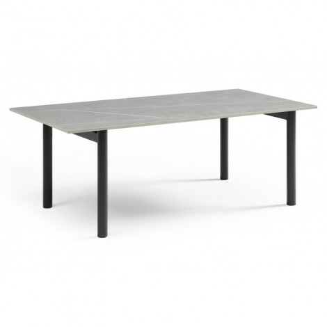 Table basse 120x60 cm céramique gris marbré pieds droits - ARIZONA 09|Table Basse|Meuble et moi