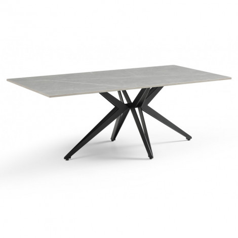 Table basse 120x60 cm céramique gris marbré pied étoile - ARIZONA 06|Table Basse|Meuble et moi