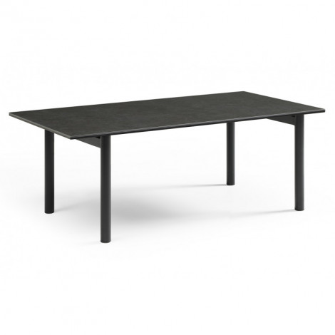 Table basse 120x60 cm céramique gris foncé pieds droits - UTAH 09|Table Basse|Meuble et moi