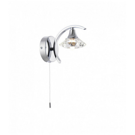 Applique Langella, chrome et cristal, 1 ampoule|Appliques murales|Luminaire Center