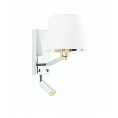 Applique Harvey avec liseuse, nickel|Appliques murales|Luminaire Center