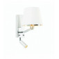 Applique Harvey avec liseuse, nickel|Appliques murales|Luminaire Center
