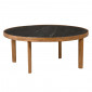 Table basse ronde 90 cm en bois de manguier et marbre noir - OCALA|Table Basse|Meuble et moi