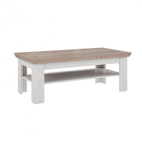 Table basse 120 x 60 cm 2 plateaux décor chêne clair - ANGELE|Table Basse|Meuble et moi