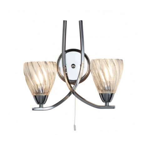 Applique 2 ampoules Ascona II, en chrome et verre|Appliques murales|Luminaire Center
