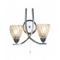 Applique 2 ampoules Ascona II, en chrome et verre|Appliques murales|Luminaire Center