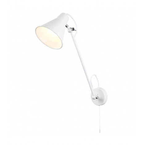 Applique Wall, blanc et chrome, 1 ampoule|Appliques murales|Luminaire Center