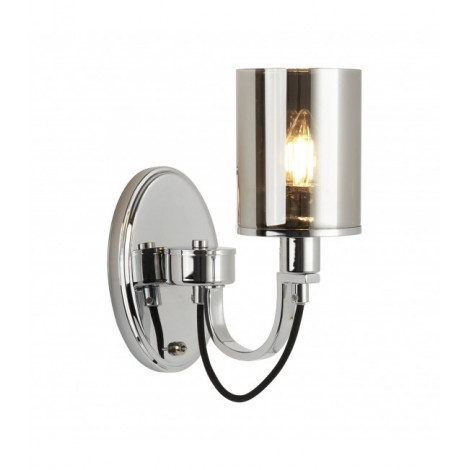 Applique Catalina, chrome et verre fumé, 1 ampoule|Appliques murales|Luminaire Center