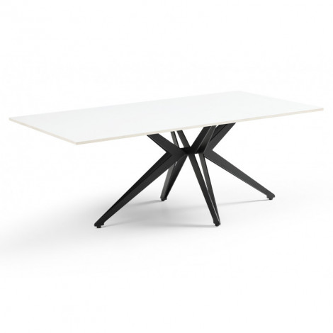 Table basse 120x60 cm céramique blanc pied étoile - OREGON 06|Table Basse|Meuble et moi