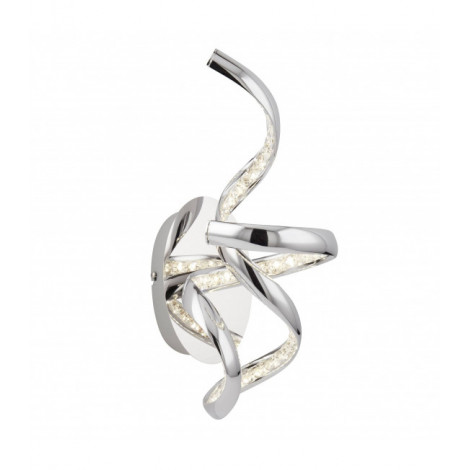 Applique led bras twirls, chrome, cristal transparent|Appliques murales|Luminaire Center