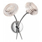 Applique 2 ampoules Lisbon, chrome et verre|Appliques murales|Luminaire Center