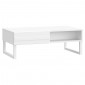Table basse avec façades fraisées blanc mat et pieds luges - ARIANA|Table Basse|Meuble et moi