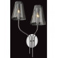 Applique 2 ampoules Jasmine, chrome et verre|Appliques murales|Luminaire Center