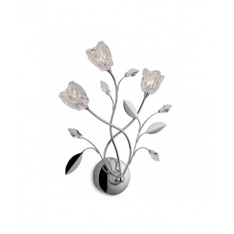 Applique 3 ampoules Cindy, chrome et verre|Appliques murales|Luminaire Center