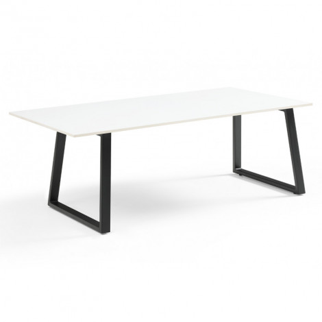 Table basse 120x60 cm céramique blanc pieds luge - OREGON 02|Table Basse|Meuble et moi