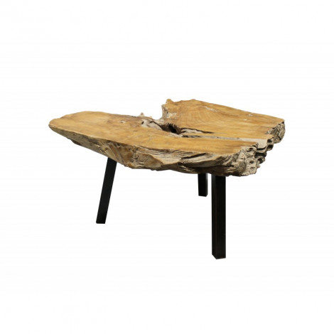 Table Basse Racine de Teck et Pieds métal Noir - PADANG|Table Basse|Meuble et moi