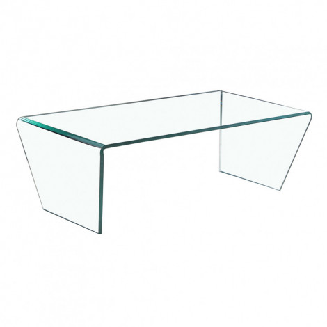 Table basse trapèze 120 cm en verre trempé et pieds inclinés - ICE|Table Basse|Meuble et moi