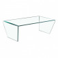 Table basse trapèze 120 cm en verre trempé et pieds inclinés - ICE|Table Basse|Meuble et moi