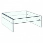 Table basse carrée 100 cm en verre trempé avec étagère vitrée - ICE|Table Basse|Meuble et moi