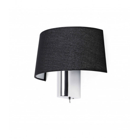 Aplique murale noire Hotel H20 cm 1 ampoule|Appliques murales|Luminaire Center