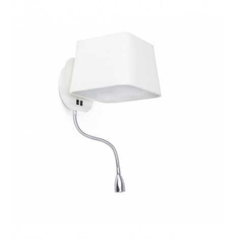Aplique murale blanche Sweet 1 ampoule|Appliques murales|Luminaire Center