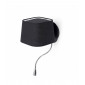 Aplique murale noire Sweet 1 ampoule|Appliques murales|Luminaire Center