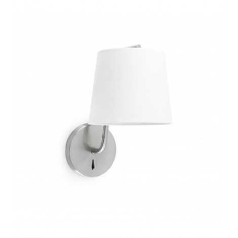 Aplique murale nickel satiné Berni H32 cm 1 ampoule|Appliques murales|Luminaire Center