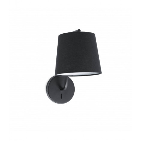 Aplique murale noire Berni L20 1 ampoule|Appliques murales|Luminaire Center